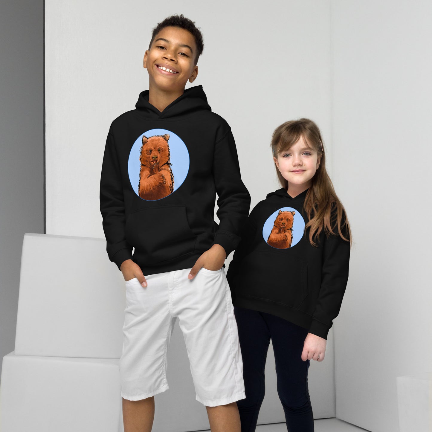 Cute Bear Kids Hoodie Variant 1